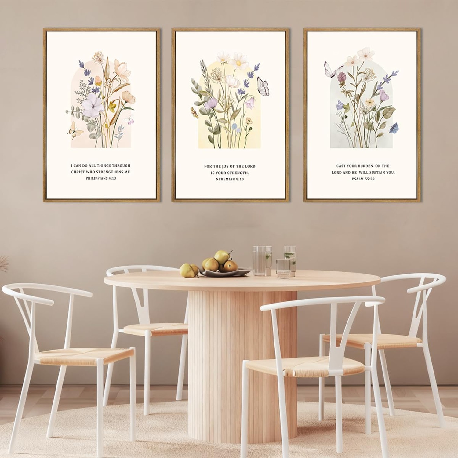 IARTTOP Extra Large Christian Easter Wall Art Framed 24×36 Inch Floral Bible …