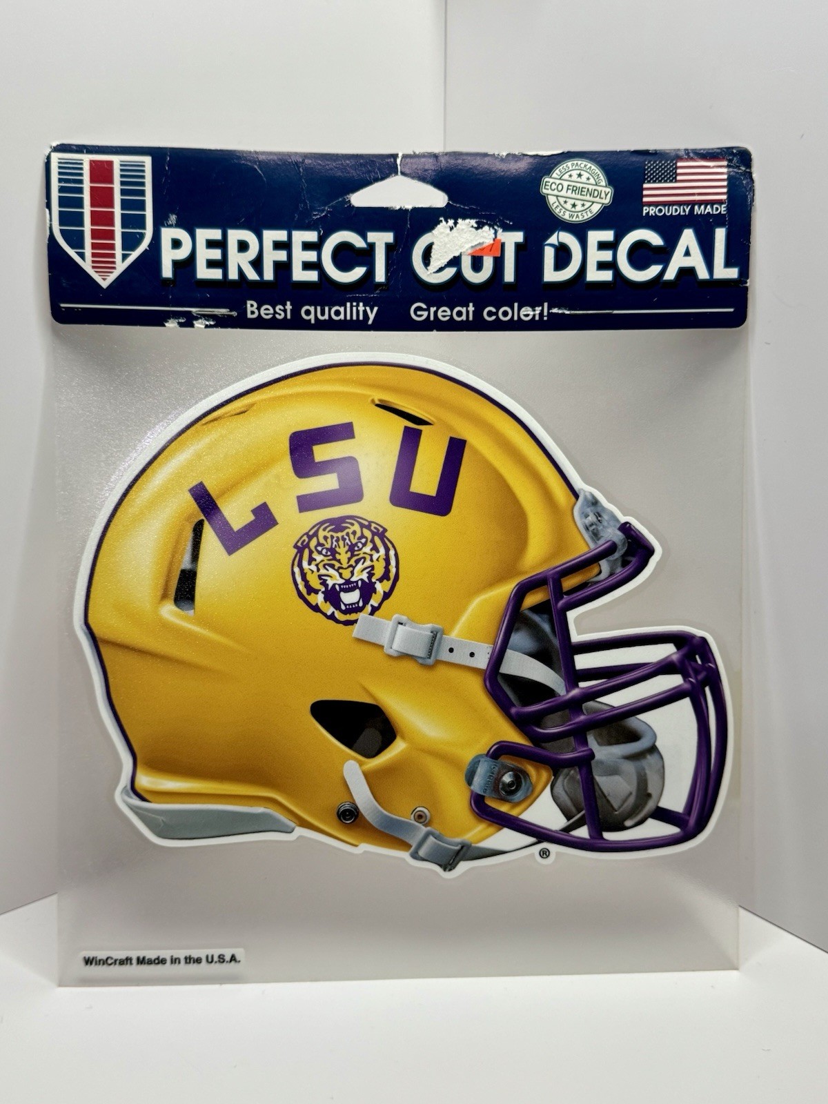 LSU Tigers Logo Vinyl Die Cut Sticker Decal 8"X6"