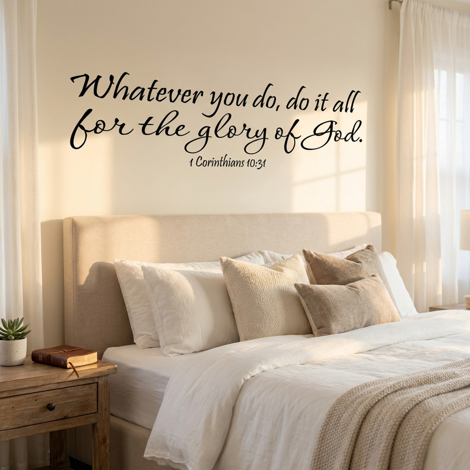 1 Corinthians 10:31 Glory of God Inspirational Bible Verse Quote Decal Vinyl