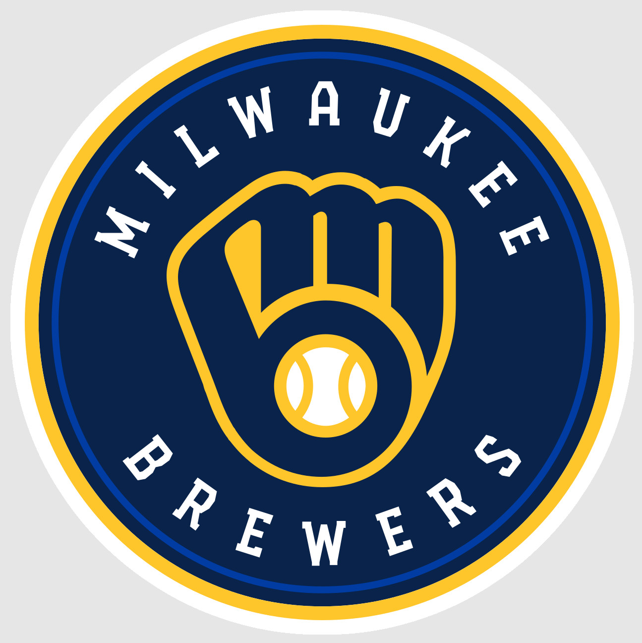 Milwaukee Navy Gold Baseball Weather Resistant Vinyl Sticker/Decal 01