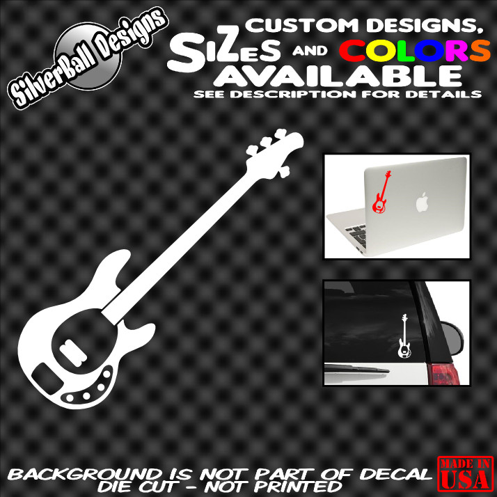 Bass Guitar Music Man Custom Vinyl sticker Jazz Car Window Gibson Fender Laptop