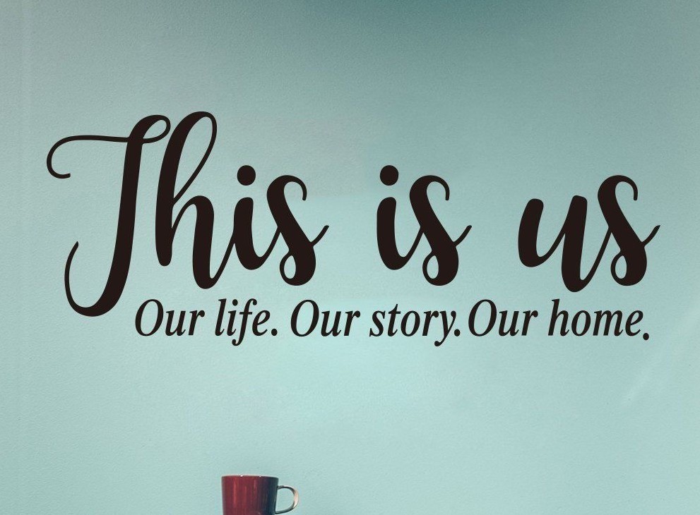 THIS IS US LIFE STORY HOME Vinyl Wall Decal Decor Words Decor Saying Quote