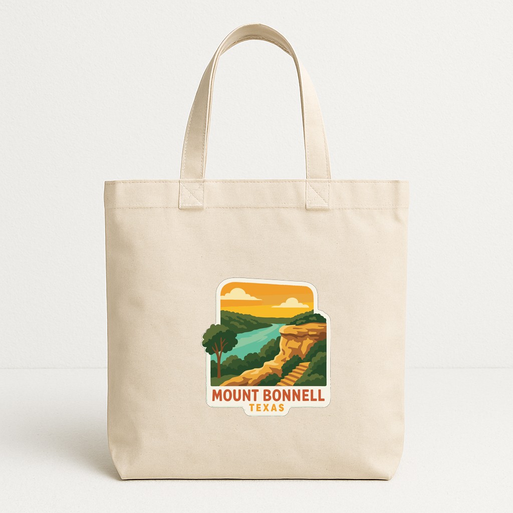 Mount Bonnell Texas Iron On Heat Transfer Vinyl HTV Die-Cut Symbolic Landmark