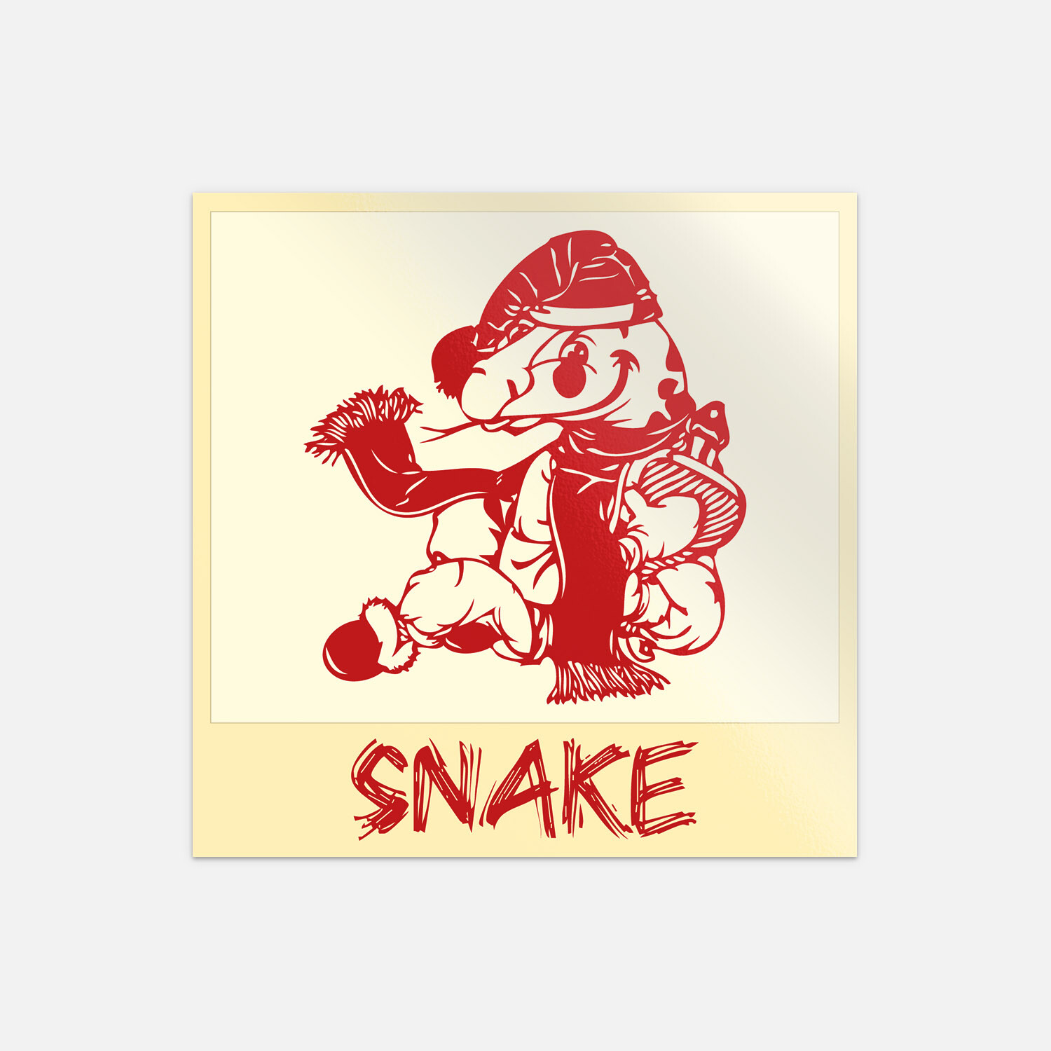 Snake Chinese Zodiac Sheng Xiao Humor Sign Vinyl Sticker Decal