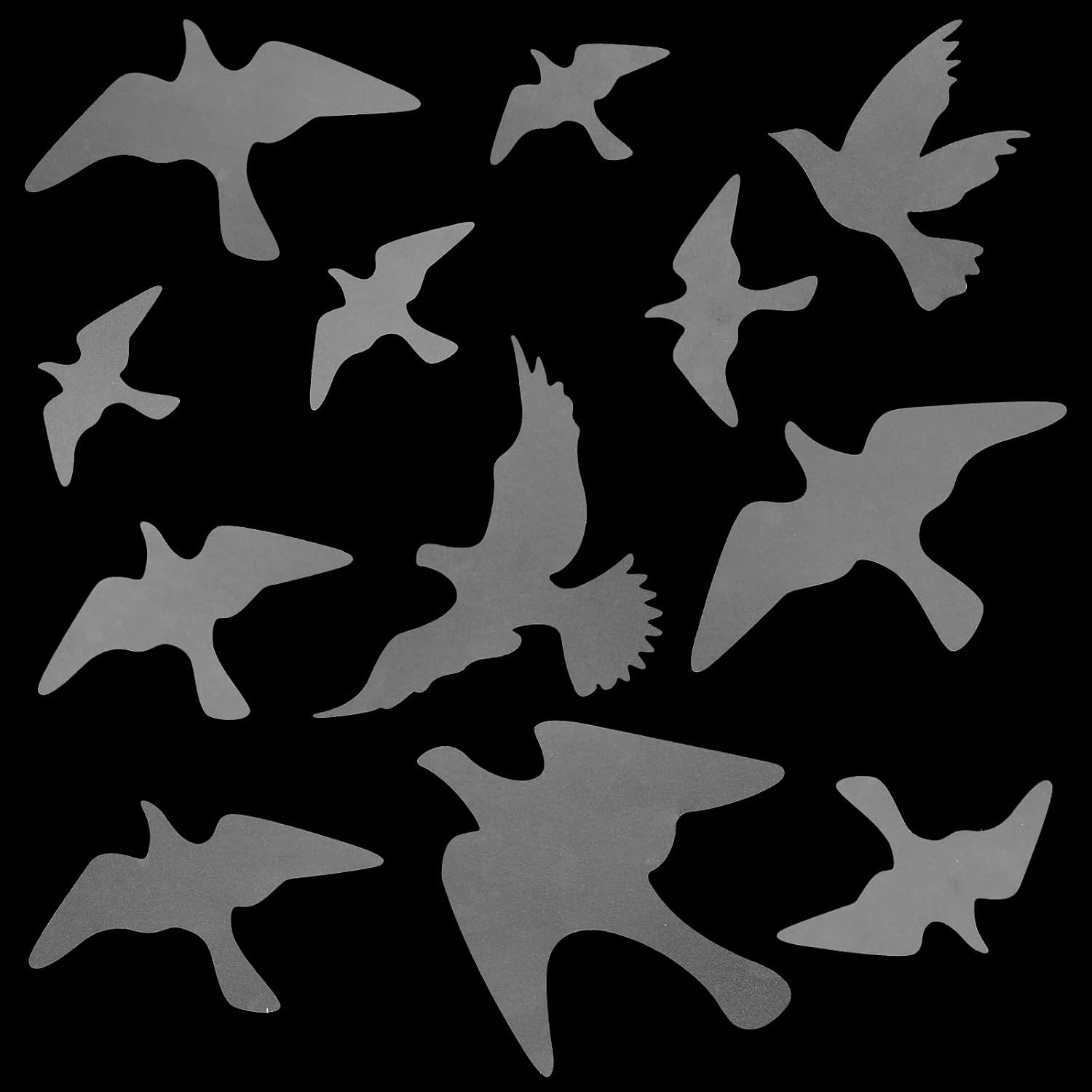 12 Pcs Anti-Collision Window Bird Stickers Glass Door Decals Prevents Strike