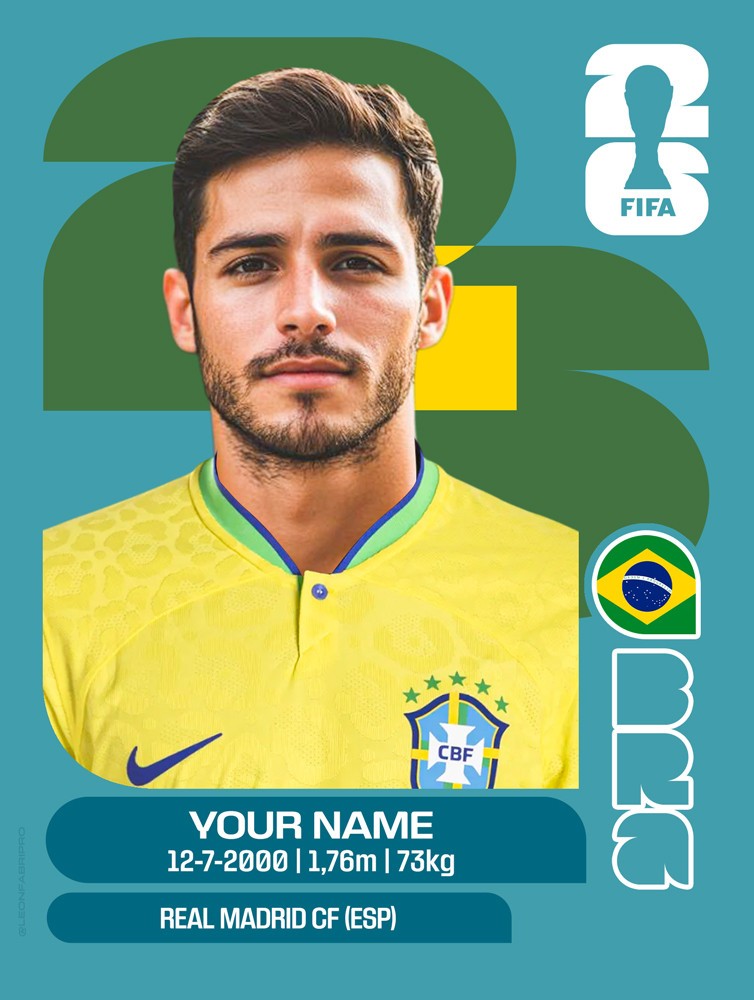 4 Custom World Cup 2026 Soccer Player Card Sticker Pack – Personalised Photo