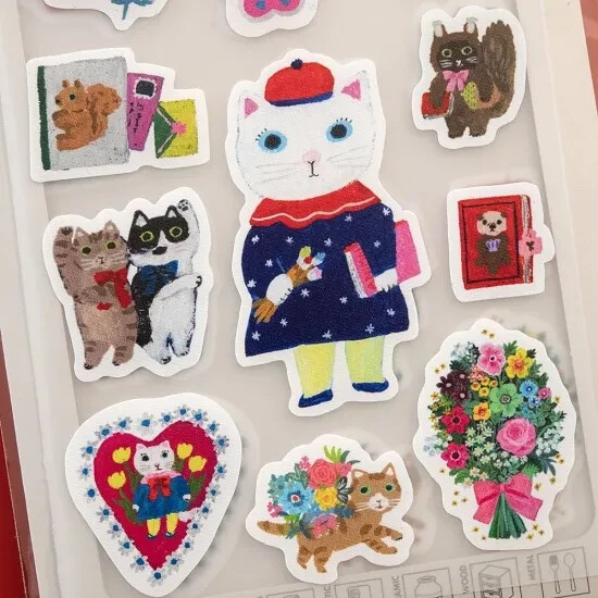 Yumi Kitagishi Multi Stickers ART TIME/TEA TIME 11 Patterns 1 Each JAPAN NEW