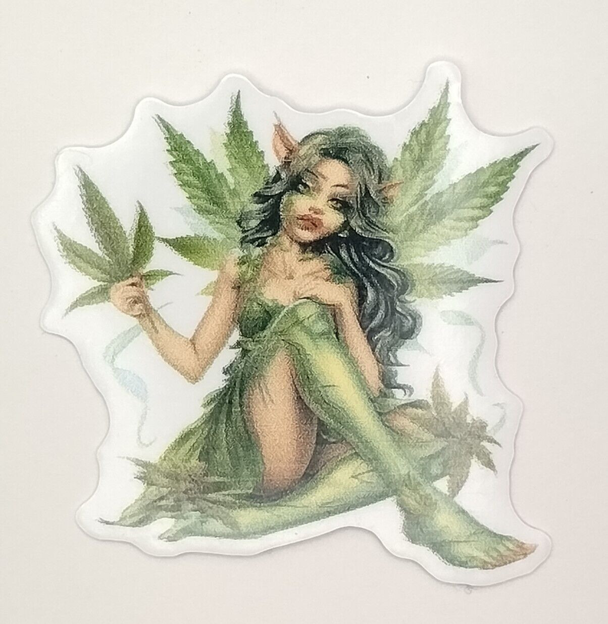 Weed Fairy Weatherproof Vinyl Sticker Stoner Gift Fairy Tale Marijuana 420