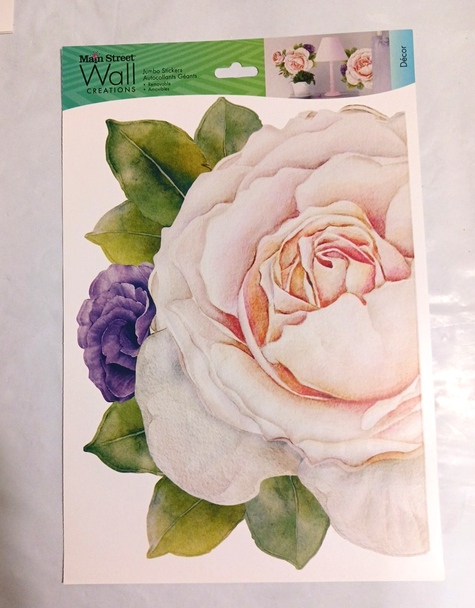 Large flower wall decal lot of 6 packs decals stickers floral decoration. peel +