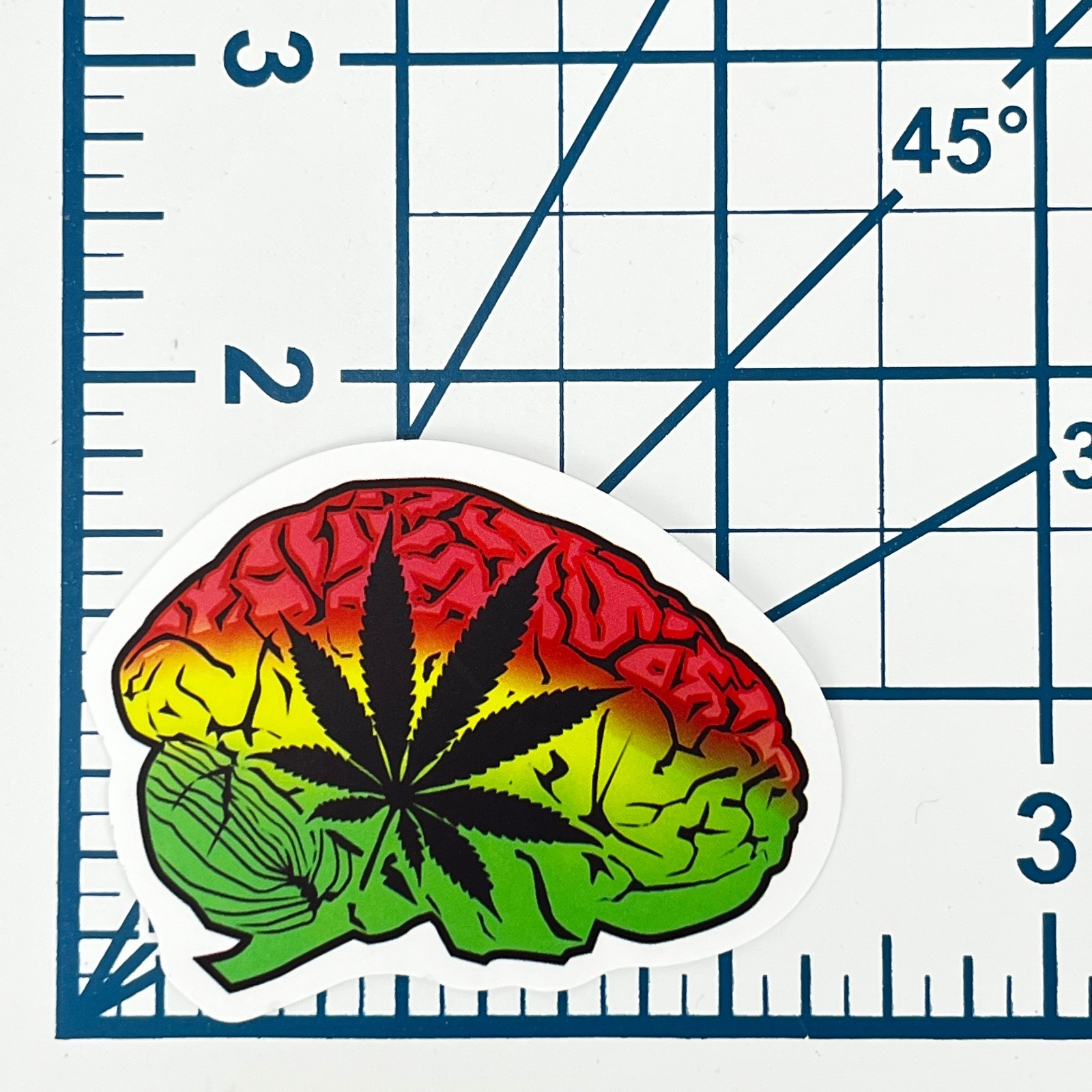 Cannabis Brain Vinyl Sticker Weed Rasta Pot Stoner Gift Laptop Journal Art Sign