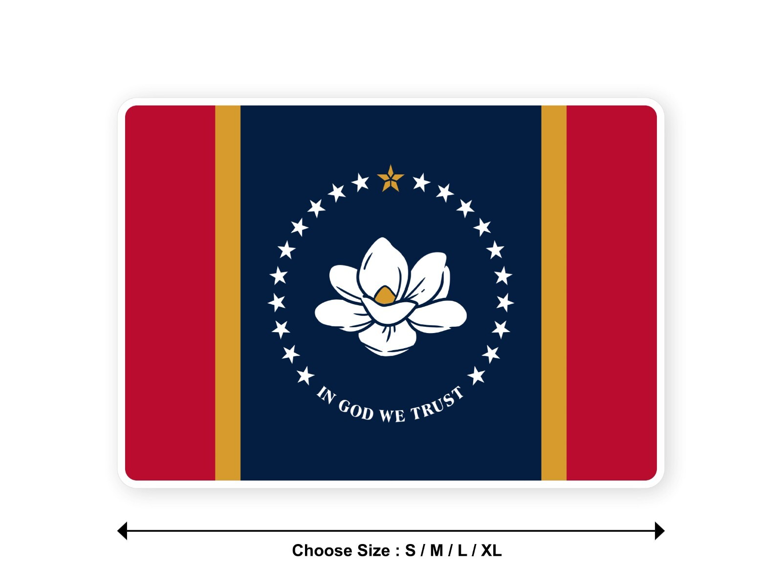 Sticker flag USA MISSISSIPPI state united states america 3,9′′(S)11′′(XL) decal