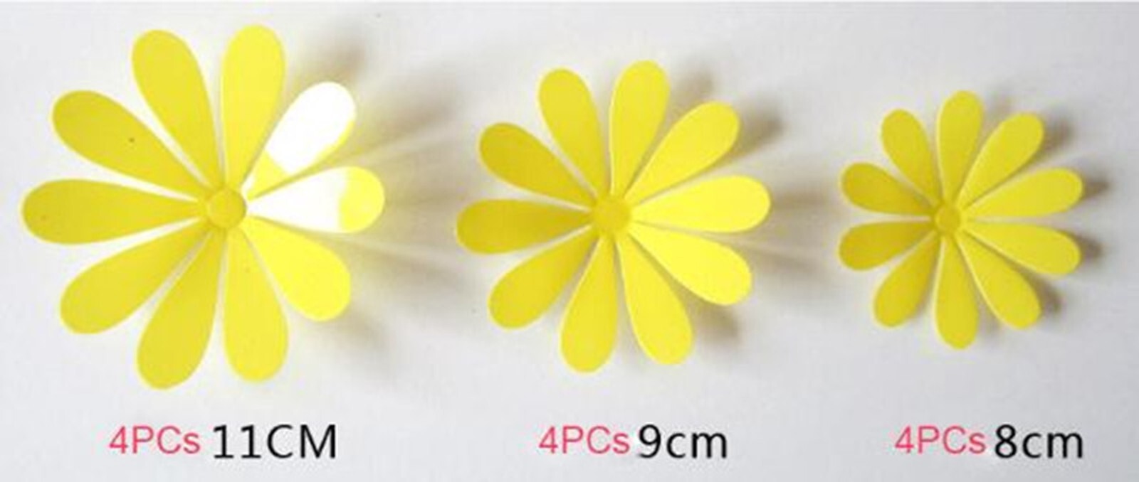 12 pcs 3d flower wall sticker decor, party, wedding, diy, home decorations