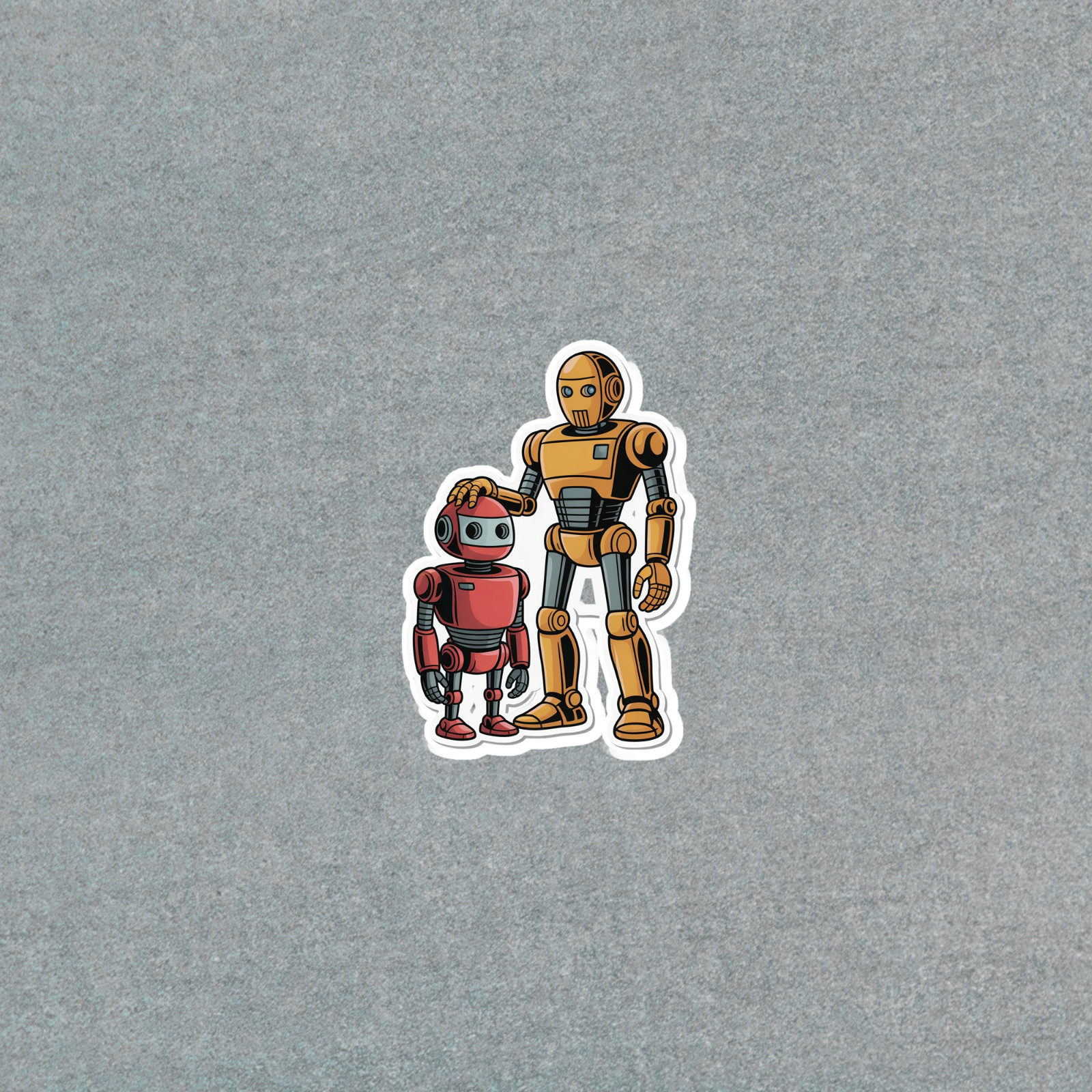 Retro Robot Friends Vinyl Sticker Sci-Fi Laptop Decal #6539