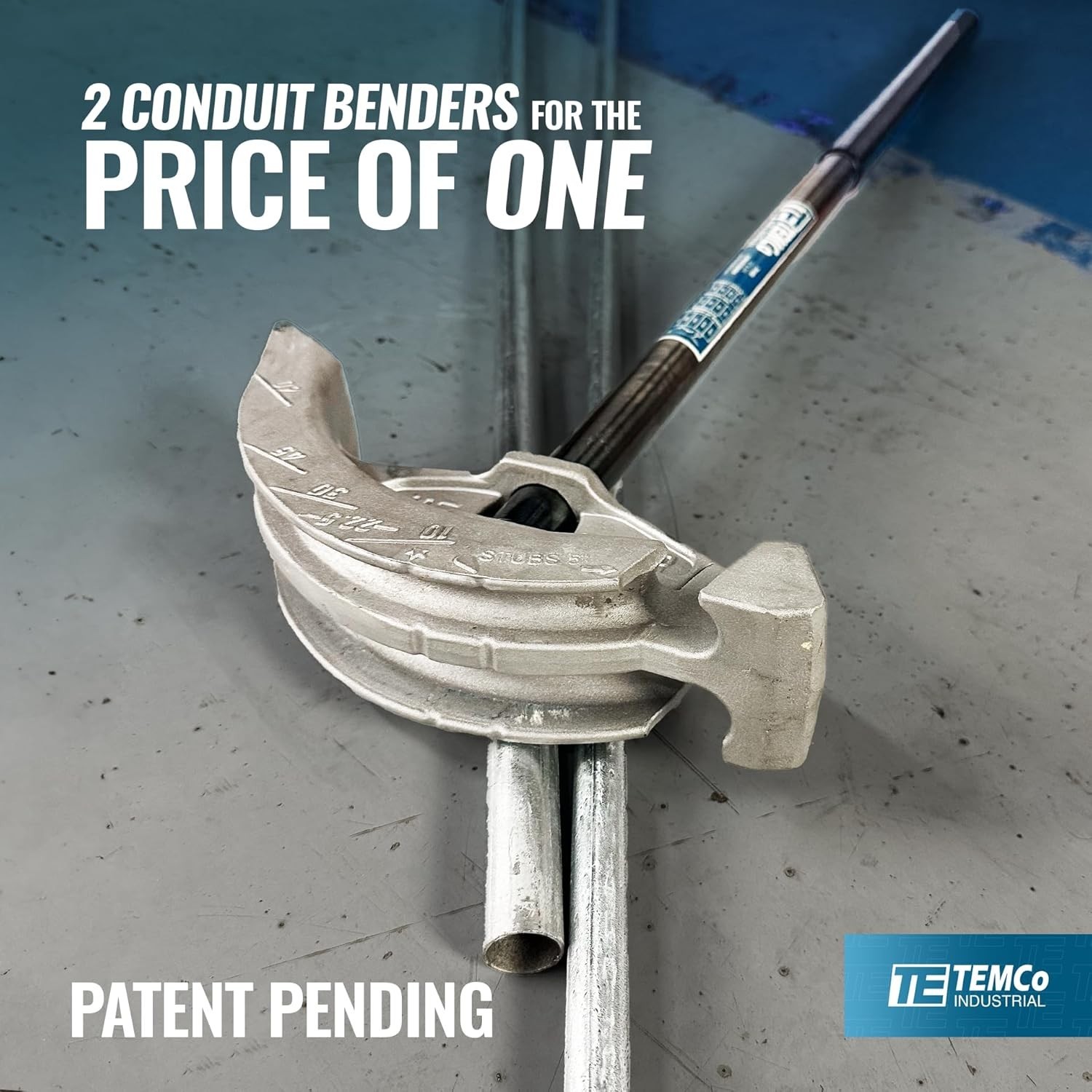 2 in 1 Dual Shoe Conduit Bender – 1/2" & 3/4" EMT, Rigid – 2…