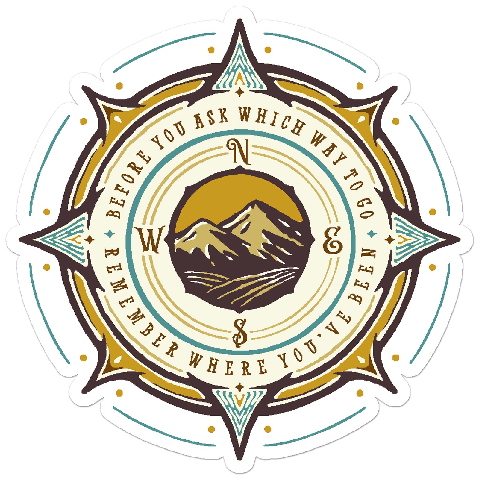 Compass North South – Vinyl Decal Sticker – Car Window Laptop – ebn11938
