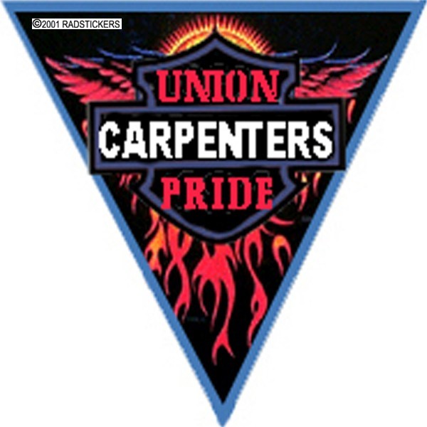 Carpenter uion pride triangle sticker, CC-2