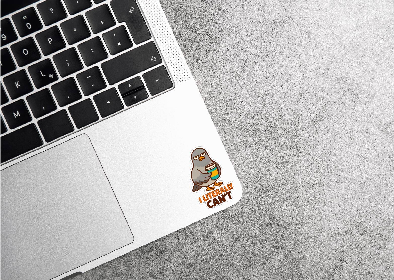 Pigeon I Literally Cant with Coffee Mug Decal Sticker Adulting Caffeine Mental