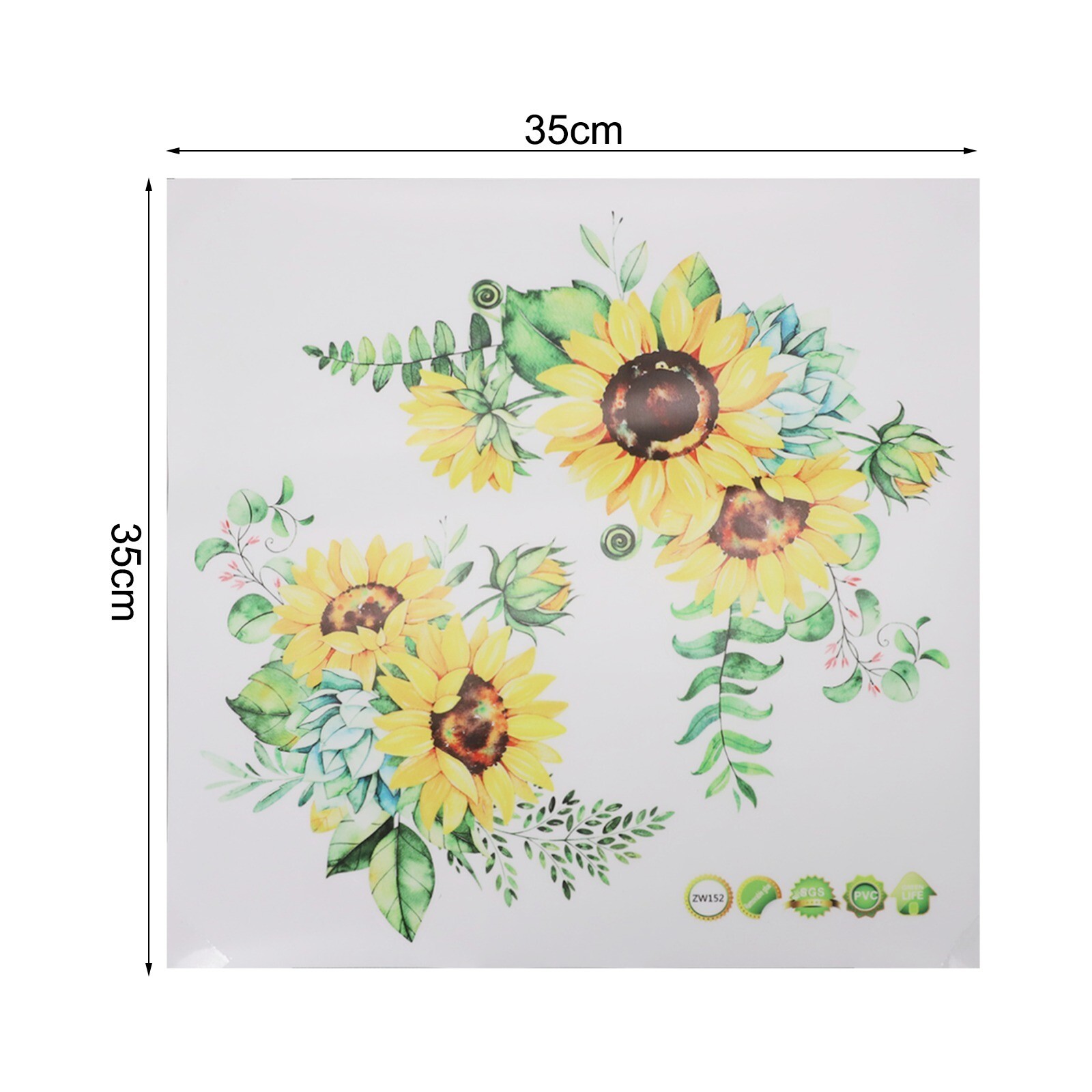 1pcs New Removable Sunflower Wall Sticker Kitchen Waterproof Decals Home-Decor