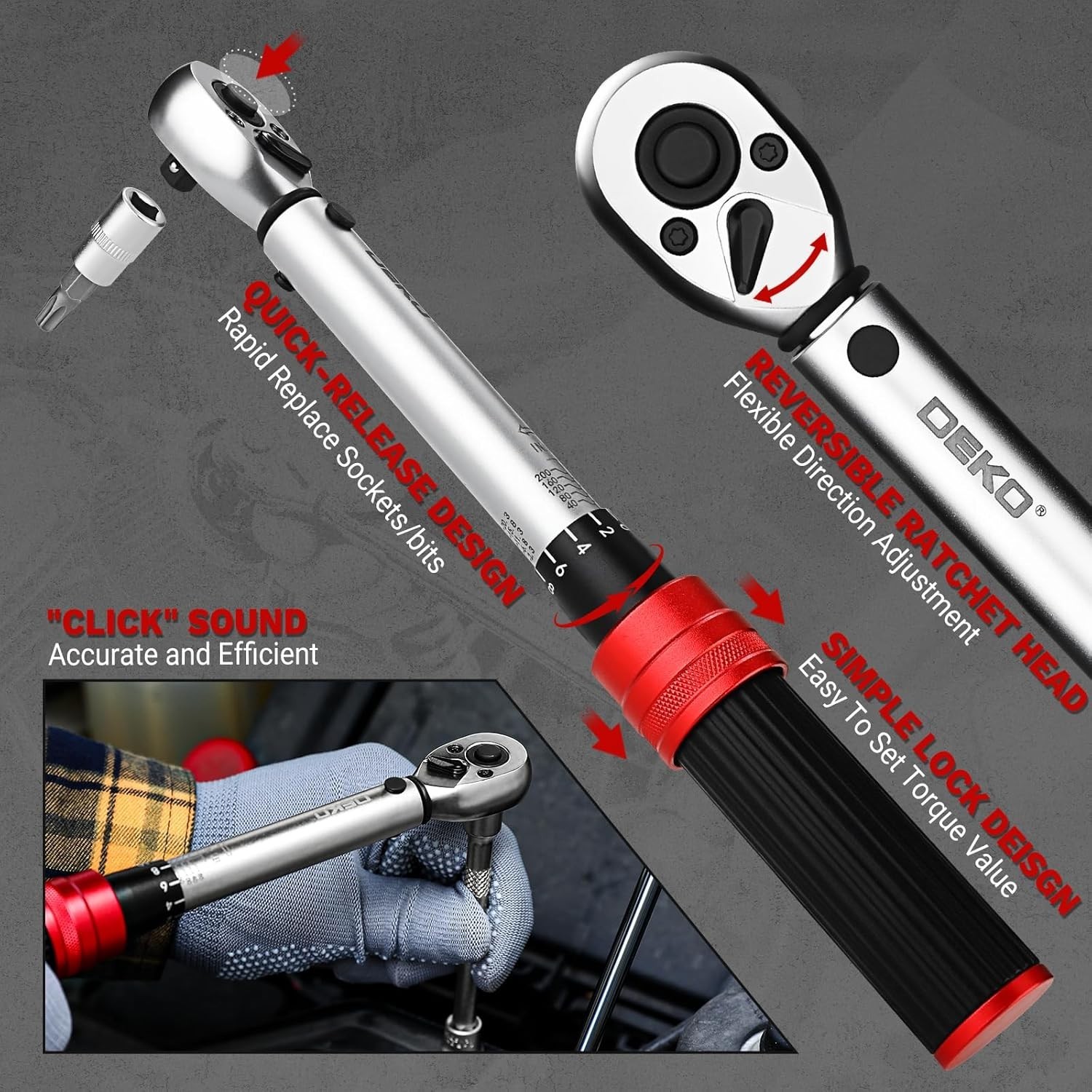 26Pcs Bike Torque Wrench Set, 1/4 Inch Drive Torque Wrench, 20200 IN….