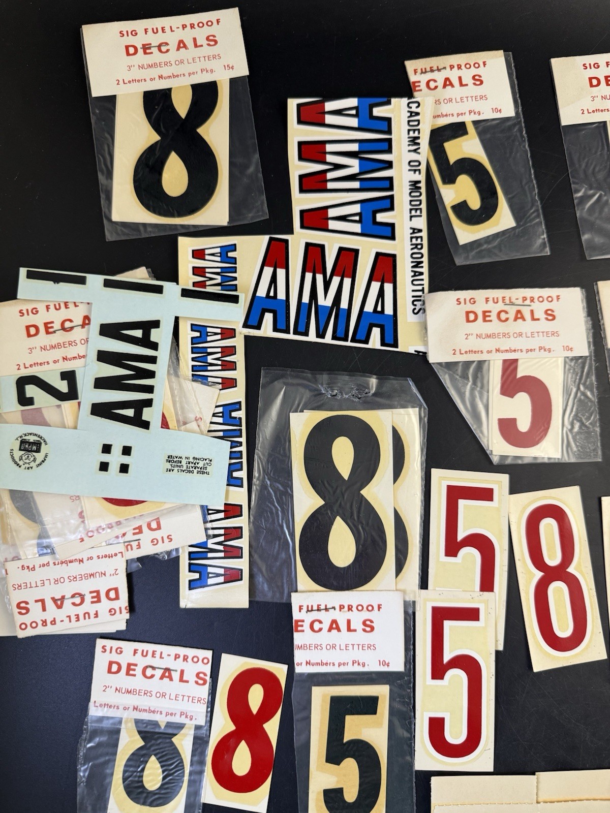 Vinyl Sticker Kits Red Black Numbers Letters Boat Craft Address ID Vd8