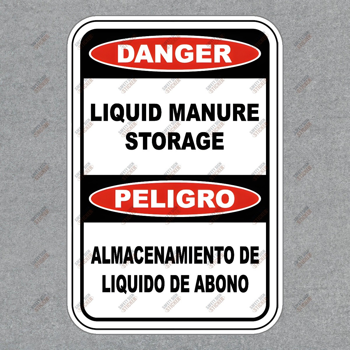 Danger Liquid Manure Storage Safety Sign Sticker OSHA Compliant #472096