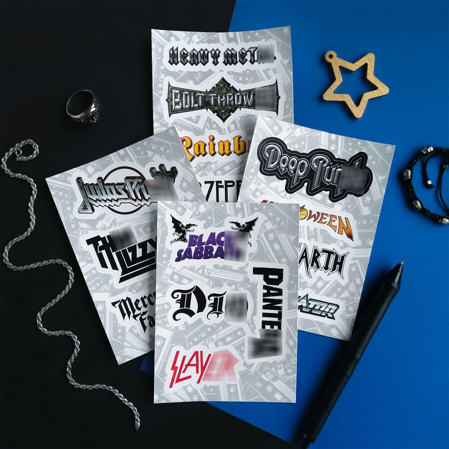 Heavy Metal Band Sticker Pack, Rock Stickers – 35 Pieces, Strong Adhesive & Wate