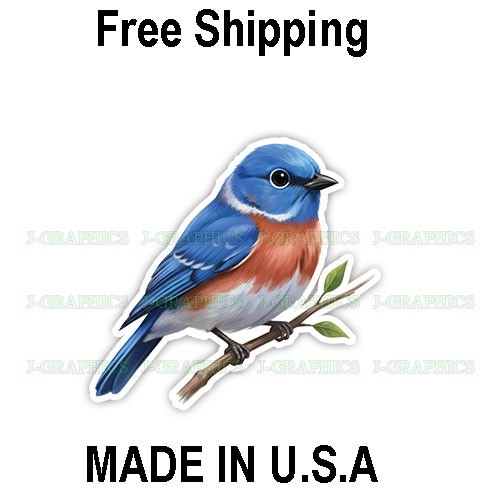 Missouri Eastern Bluebird Bird Vinyl Sticker Decal B