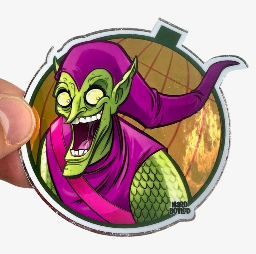 MARVEL SPIDER-MAN GREEN GOBLIN 3" Metallic Vinyl Sticker – FREE SHIPPING