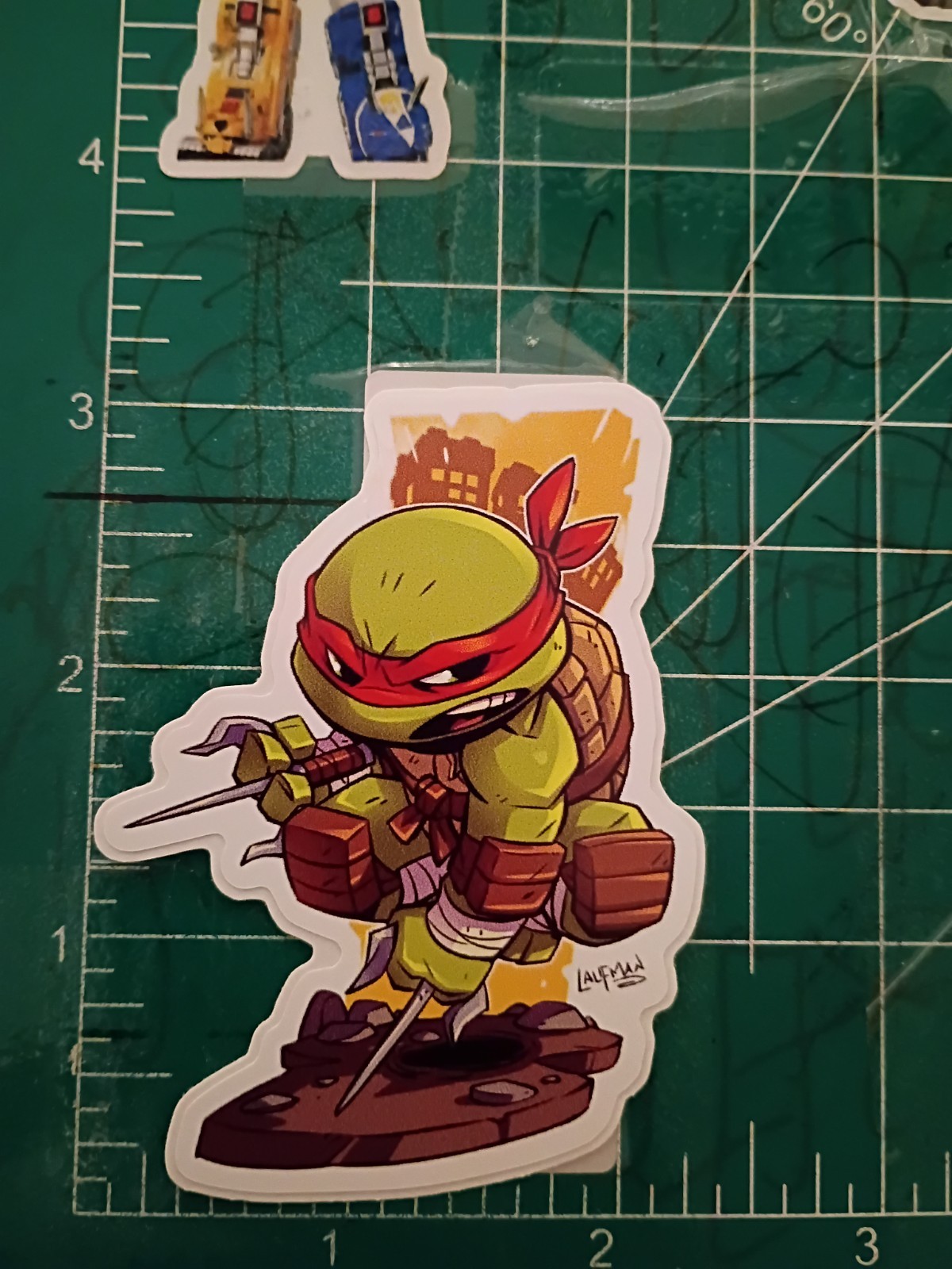 TMNT STICKER X RAPHAEL STICKER X HIGH-GLOSS DIE-CUT VYNIL STICKER 3X2 INCHES