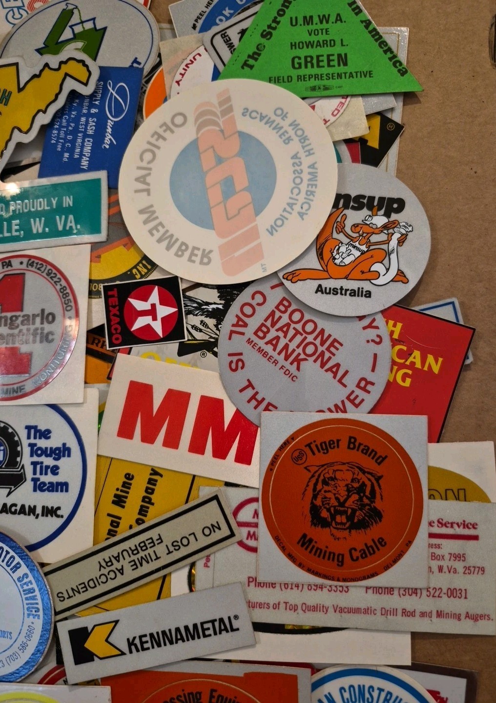 Vintage 1970s-80s Hard Hat Helmet Sticker Lot Of Over 130