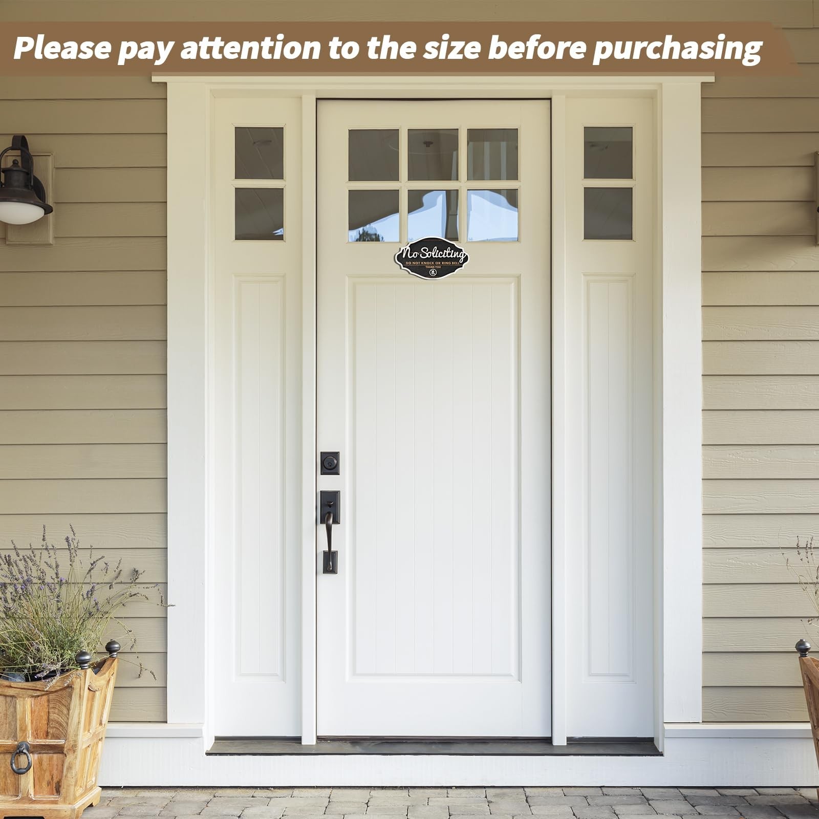 3 Pack No Soliciting Sign for House Door, 3 Colors, Outdoor Commercial Signag…