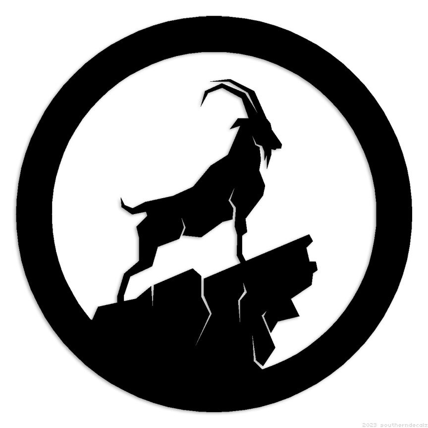 Bighorn Mountain Goat – Decal Sticker – Multiple Colors & Sizes – ebn6916