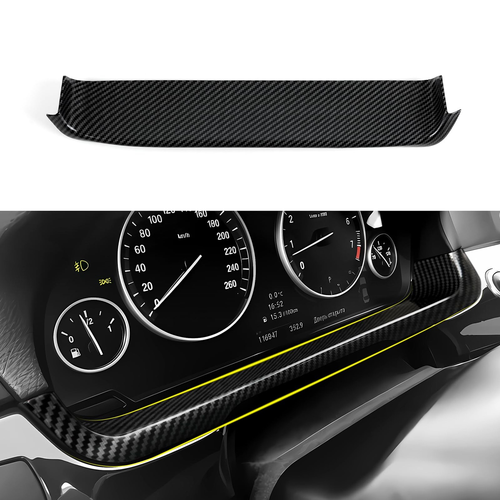 Carbon Fiber Dashboard Trim Decal for BMW 5 Series F10 F11 20112016 Accessories