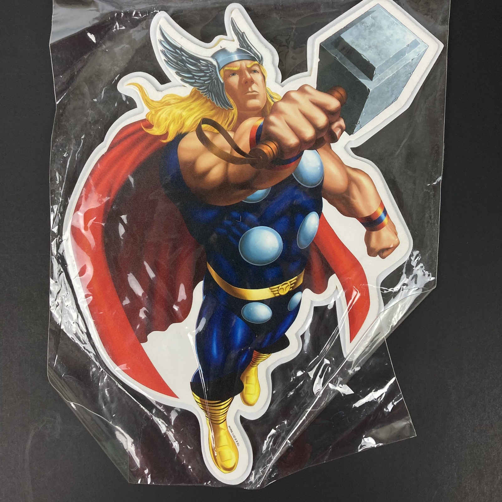 MARVEL UNIVERSE THOR FOAM WALL DECORATION STICKER 9.75" x 7.25" NEW in Package