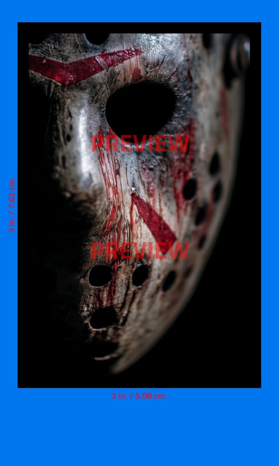 Friday the 13th Sticker (HORROR JASON VOORHEES) 2×3 in. Adhesive Photo Print