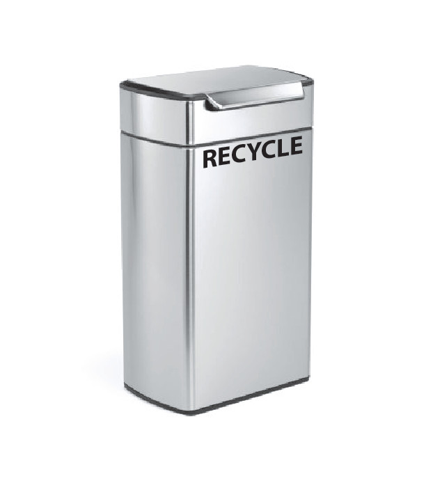 RECYCLE and TRASH Bin Die Cut Stickers Label Recycle Can Decals 4 for 1
