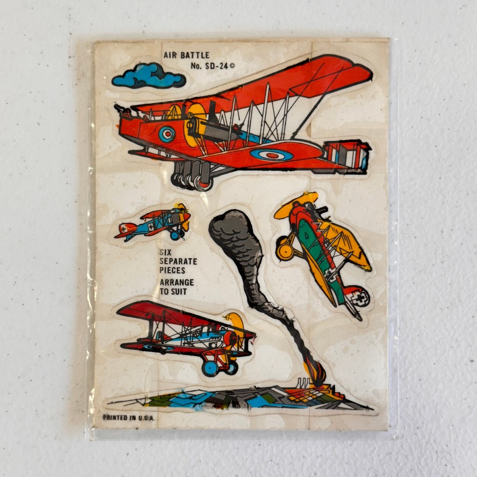 Vintage 70s Stickers Lot Unopened Airplanes Seaworld Rare Retro Mid Century