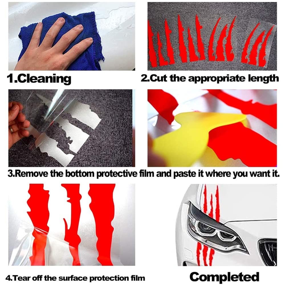 2PCS Claw Marks Decal Sticker Waterproof Headlight Decal Vinyl Sticker Decal …