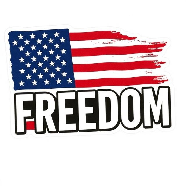 Charlie Kirk Freedom Sticker Conservative Patriot Liberty Vinyl Decal Car Window
