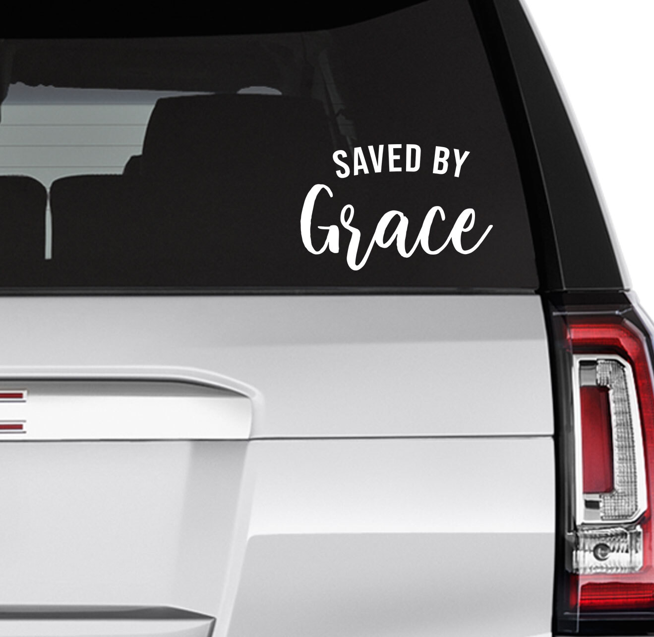 Saved by Grace Christian Jesus Faith Decal Sticker for Car Home Wall Door Window