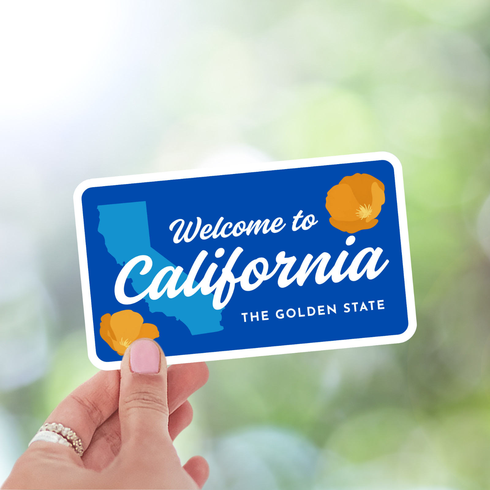 Welcome to California Sticker The Golden State Vinyl Decal Waterproof Travel