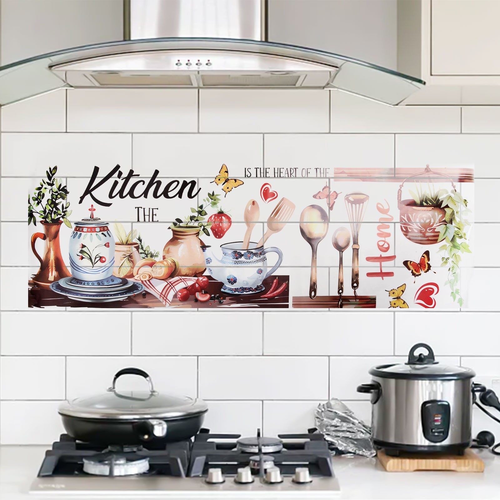Restaurant kitchen home kitchen background wall decoration wall stickers
