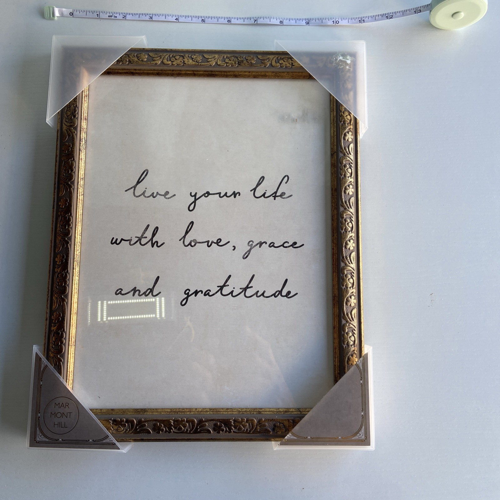 Marmont Hill Framed Art. Live your life with love, Grace and gratitude.