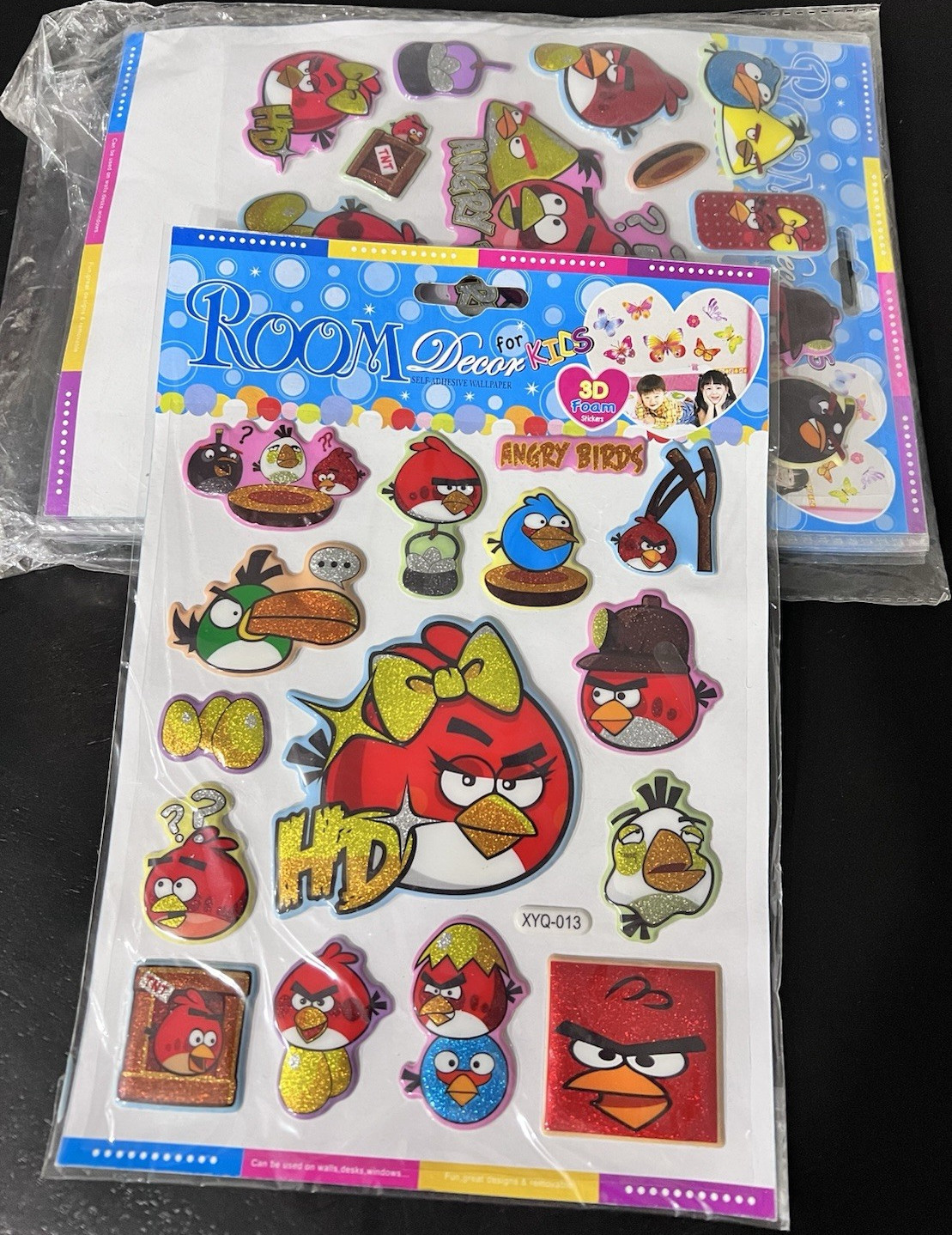 Room Decor KIDS Angry Birds 3D Self-Adhesive Foam Decals for Wall Stickers Gamer