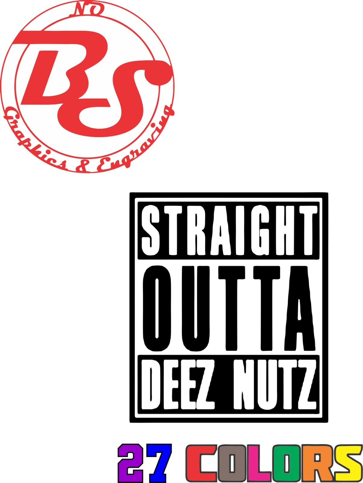 6" DEEZ NUTZ Nuts Balls Matter Decal Offensive Funny Rude Adult Joke JDM noBS