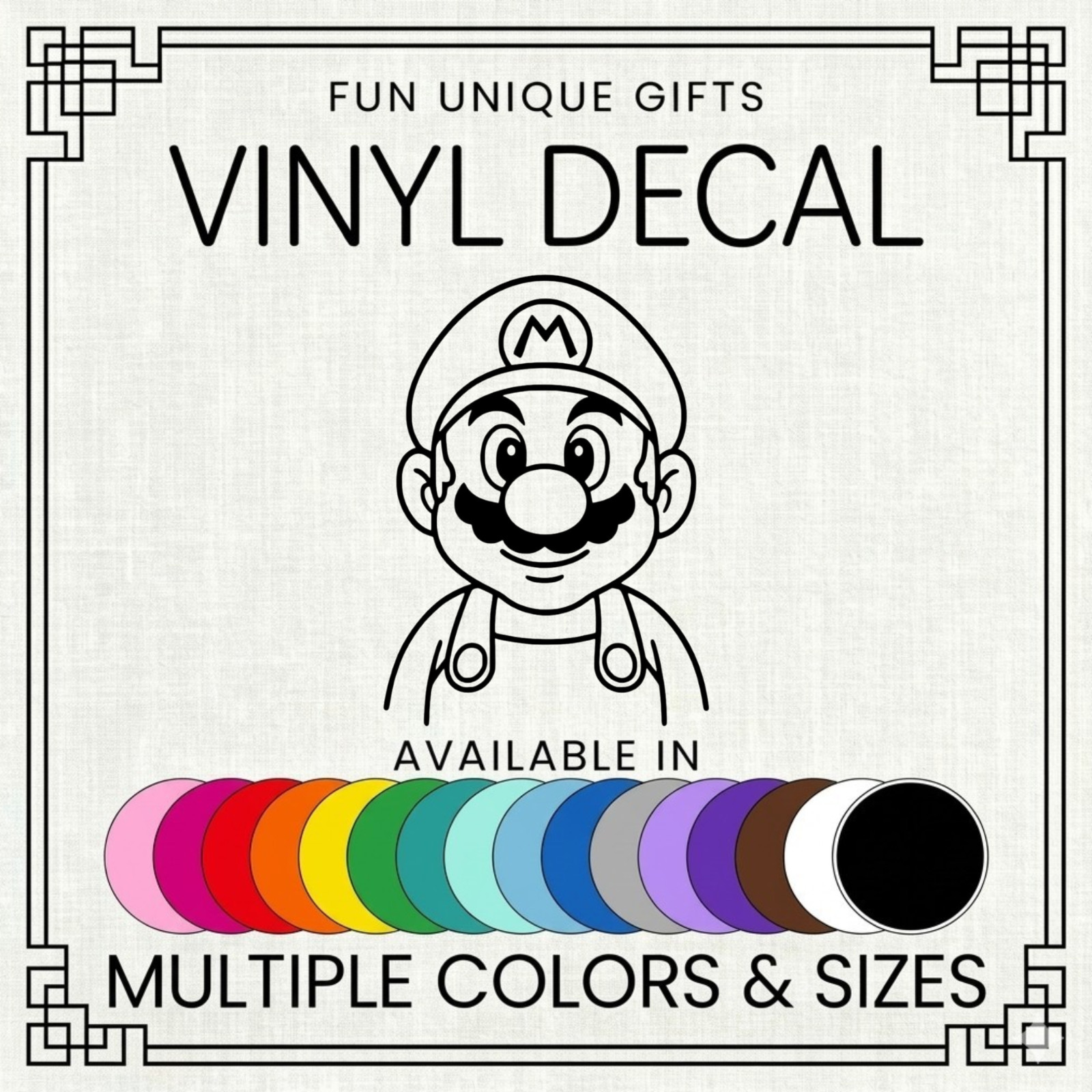 Mario Vinyl Decal Sticker -Multiple Colors & Sizes- SHIPS FREE!