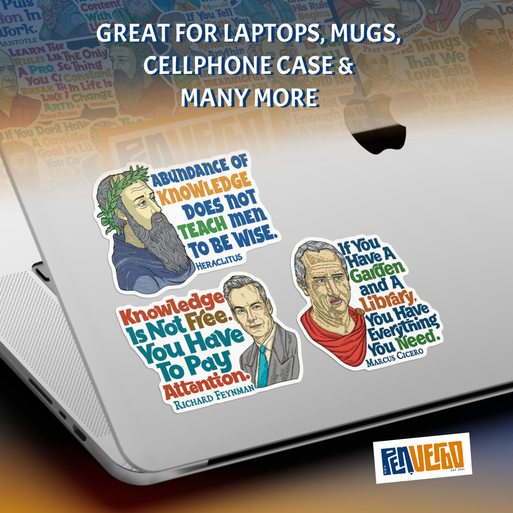 Richard Feynman Quote Sticker 2pcs | Knowledge | Life Philosophy | PI509