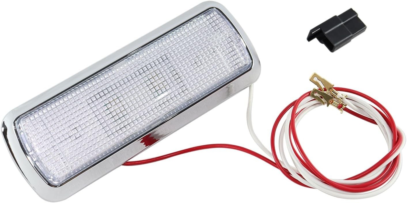 Chrome Interior Dome Lamp Inside Cab Light Clear Lens Compatible with 1960-1972