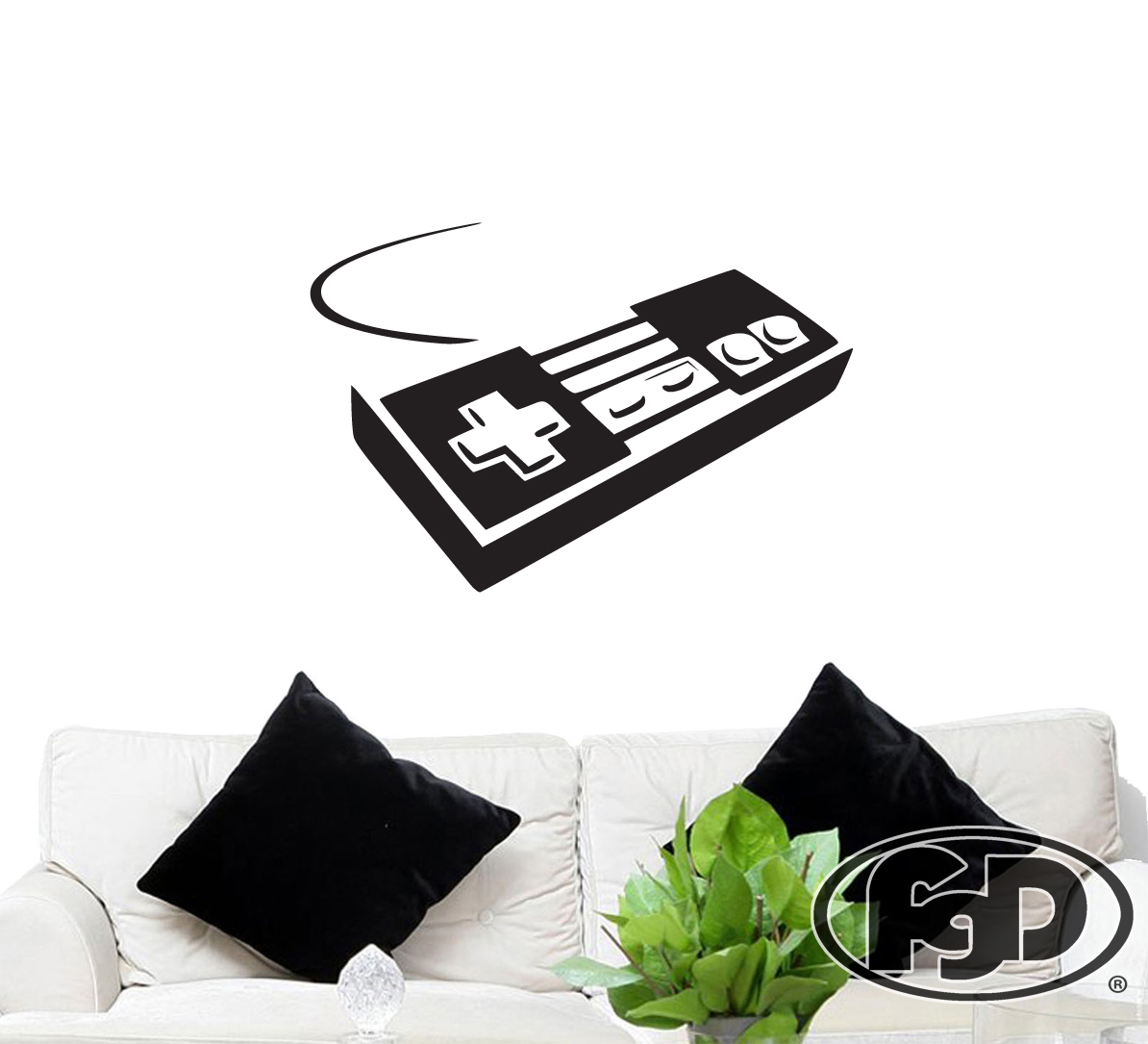 FGD NES Game Controller Pad Vinyl Wall Decal / Sticker 22" x 33"