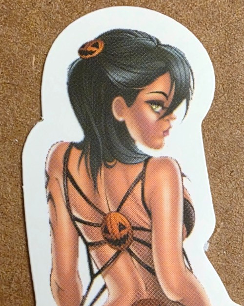 Halloween Sticker Girl Vampire Witch Pumpkin Punk Rock Emo Metal Art Anime Manga